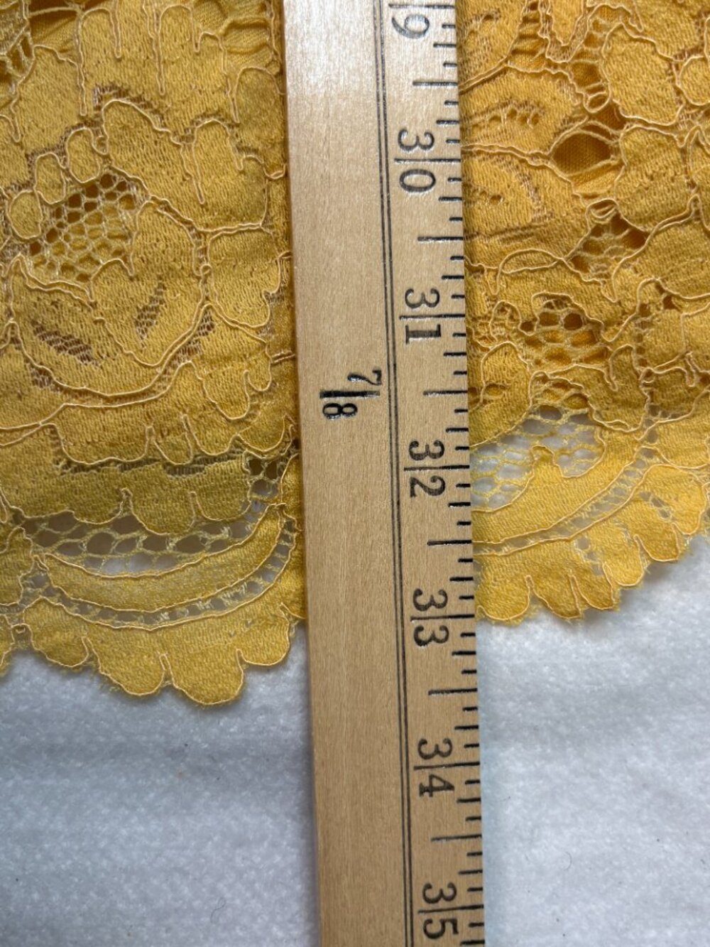Xhilaration Mustard Yellow Lace Fit Flare Dress Boho Summer Mini Cottagecore M - Picture 8 of 11